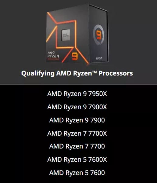 AMD предлагает сэкономить до $125 при покупке комплекта из Ryzen 7000, материнской платы и ОЗУ, а также дарит одну игру 