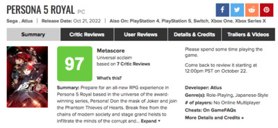 Уже в Xbox Game Pass: Persona 5 Royal вышла на PS5, Xbox One, Xbox Series X|S, Nintendo Switch и PC
